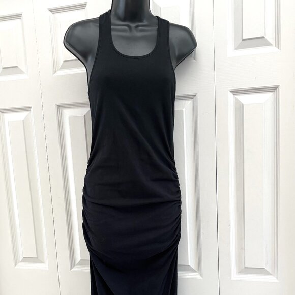 Michael Stars Black Ruched Tank Maxi Dress S - Picture 1 of 10